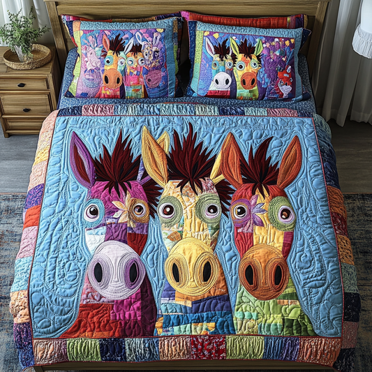 Farm Fantasy 3-Piece Quilted Bedding Set NCU0VH3516