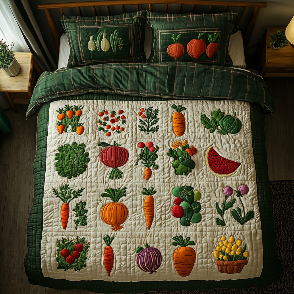 Farm Fresh 3-Piece Quilted Bedding Set NCU0VH3546