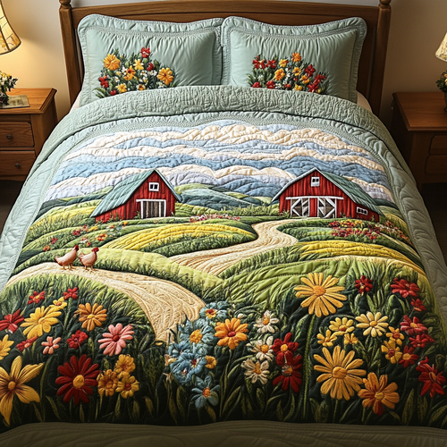 Farm Fresh 3-Piece Quilted Bedding Set NCU0VH3861