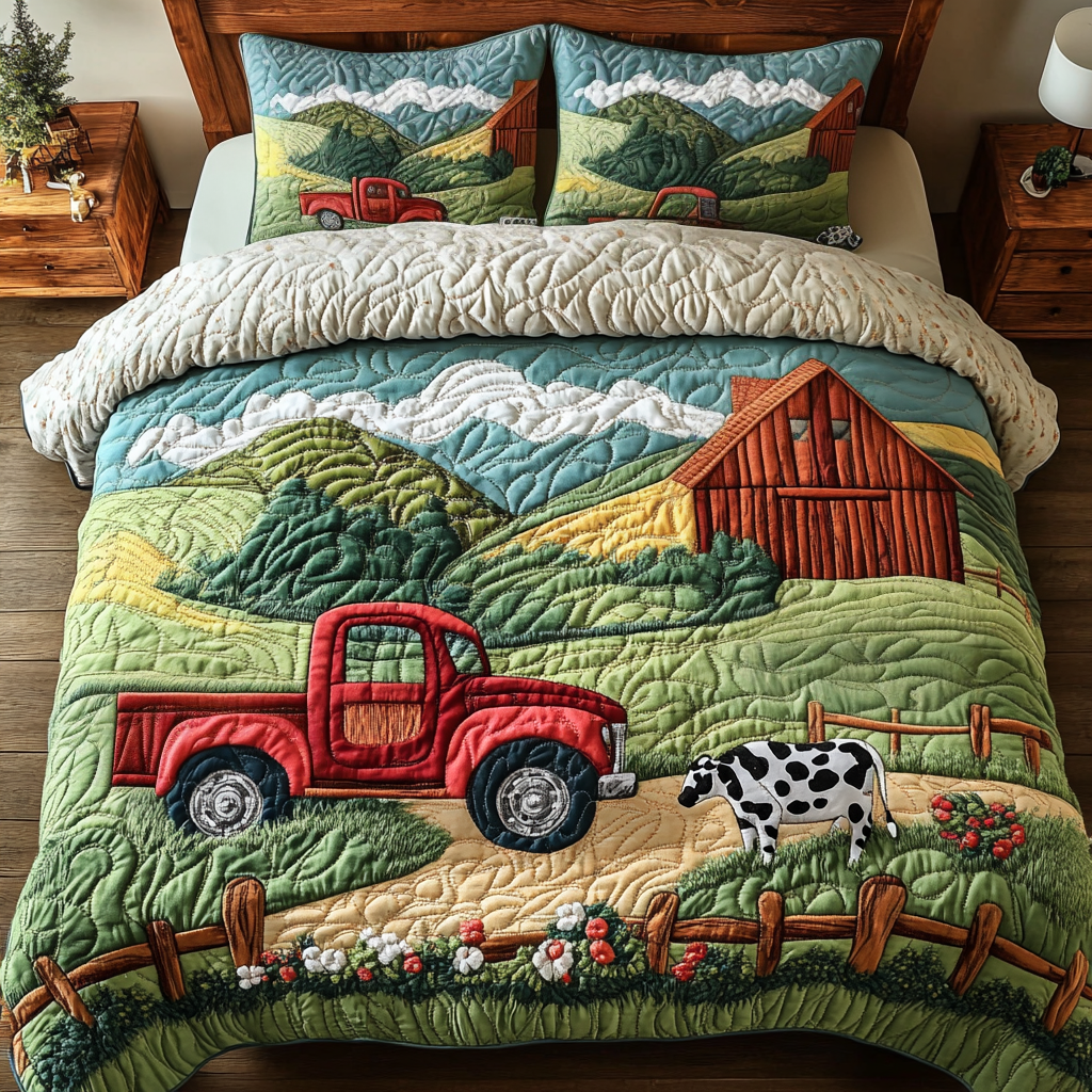 Farm Fresh 3-Piece Quilted Bedding Set NCU0VH3904 – Vantique