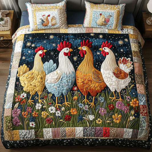 Farm Fresh Flowers 3-Piece Quilted Bedding Set NCU0TH2233