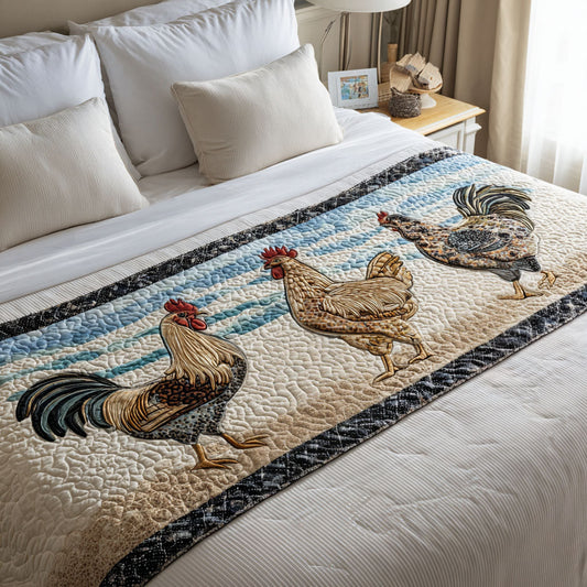 Farm Fresh Fowl Quilted Bed Runner NCU0PT8064