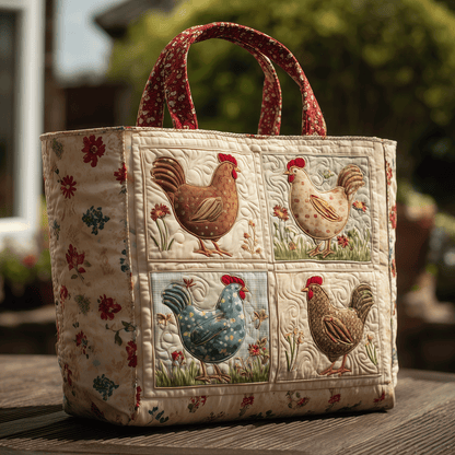 Farm Fresh Hen Quilted Tote Bag NCU0TH2848