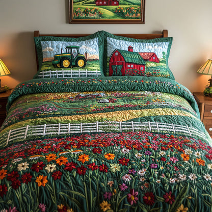 Farm Fresh View 3-Piece Quilted Bedding Set NCU0PT6566