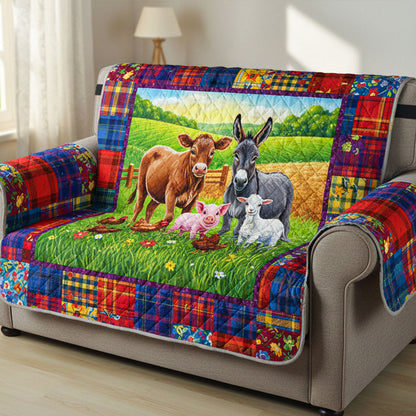 Farm Friends Quilted Sofa Cover NCU0NT11898