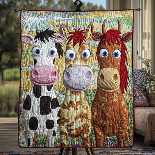 Farm Funnies Quilted Blanket NCU0VH5236