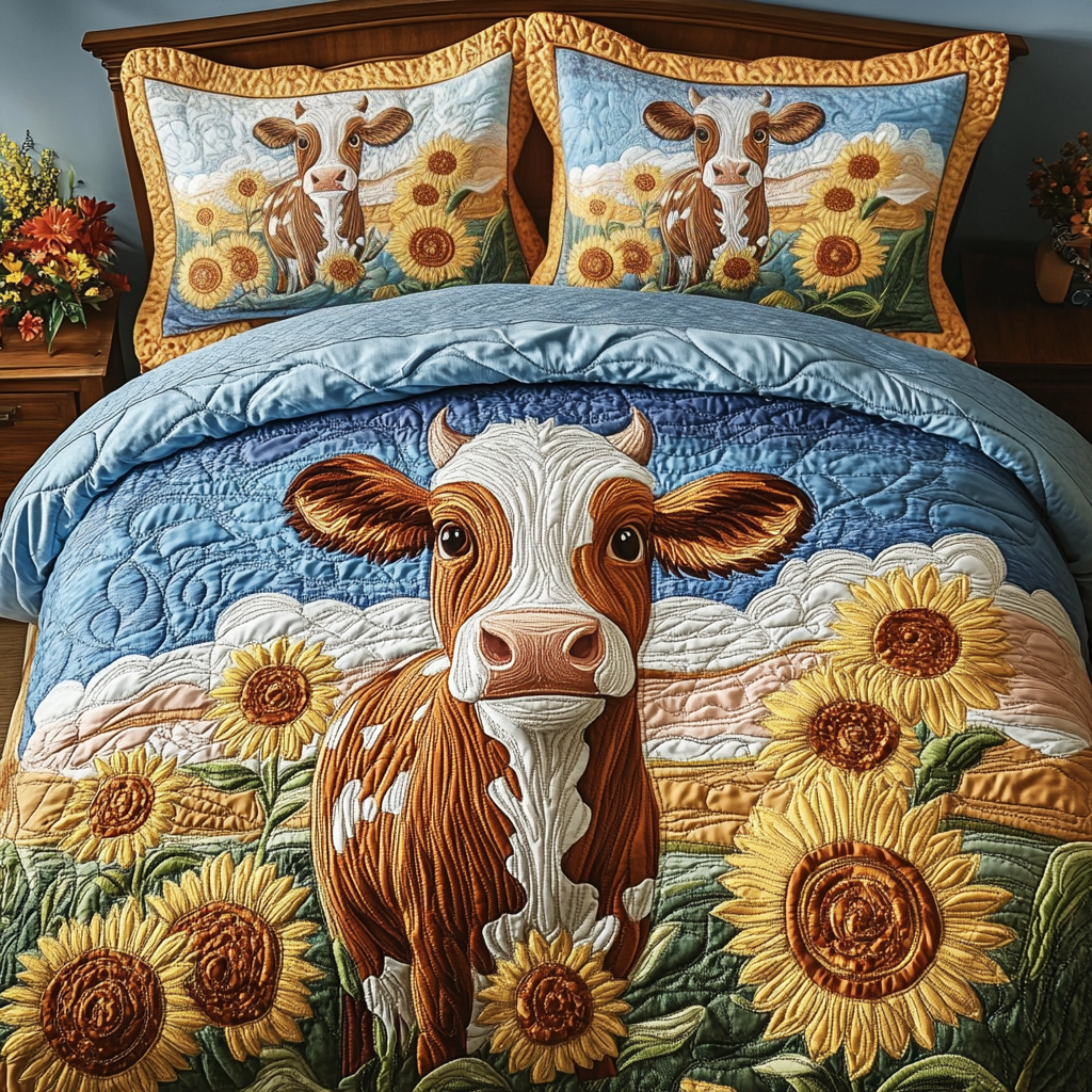 Farm Hug 3-Piece Quilted Bedding Set NCU0VH5100
