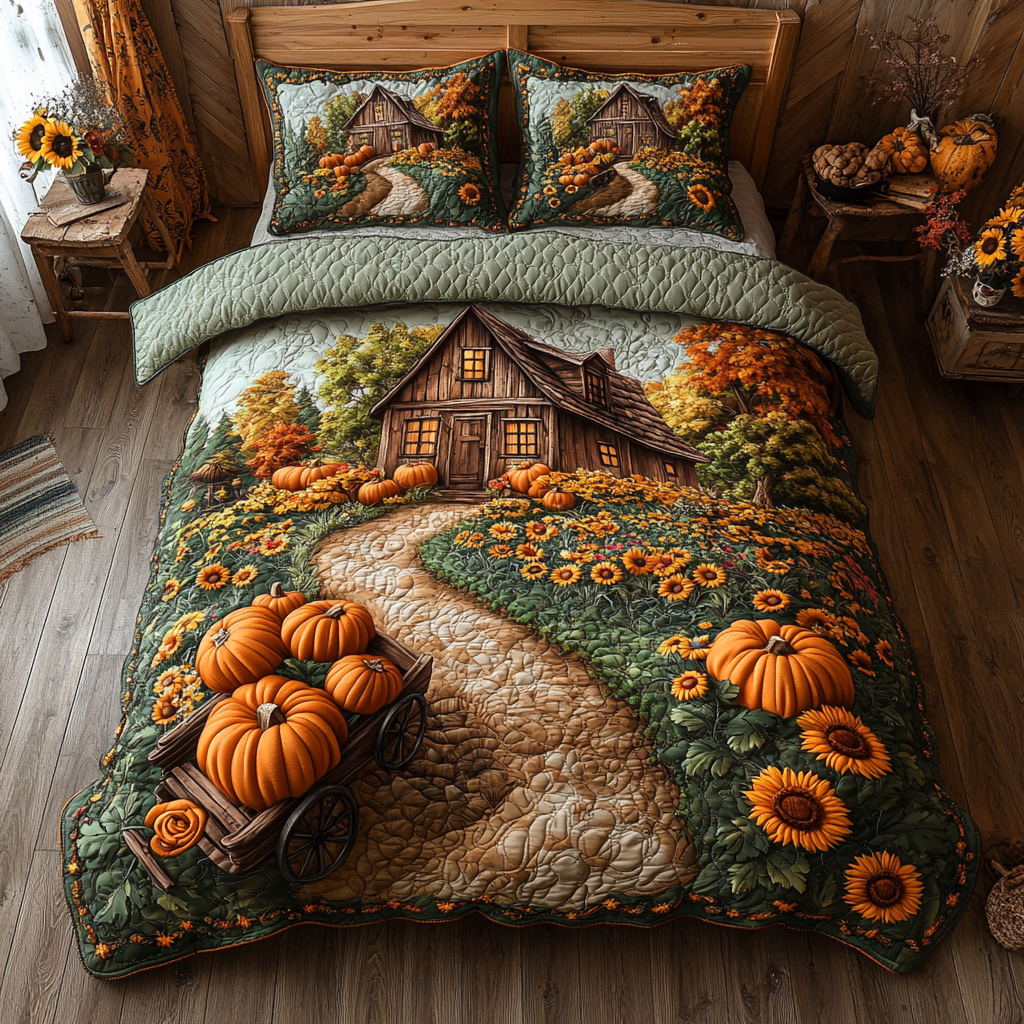 Farm Lane 3-Piece Quilted Bedding Set NCU0DK9412