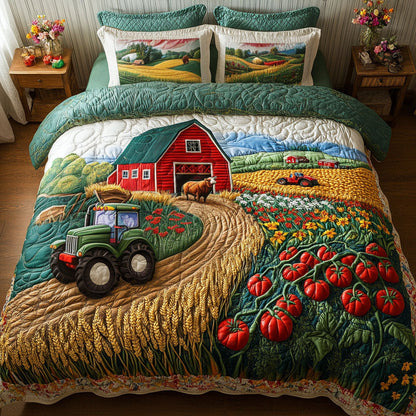 Farm Life 3-Piece Quilted Bedding Set NCU0NT6138