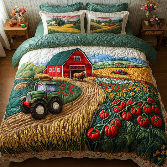 Farm Life 3-Piece Quilted Bedding Set NCU0NT6138