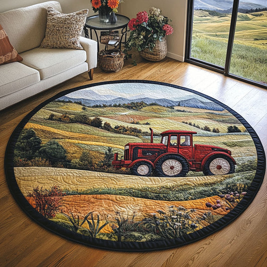 Farm Life Quilted Round Mat NCU0PT6366