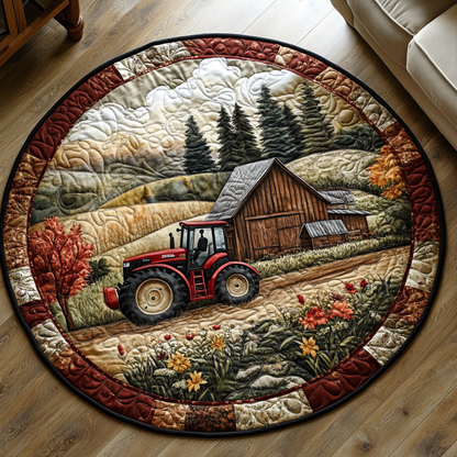 Farm Mechanic Quilted Round Mat NCU0DV4698
