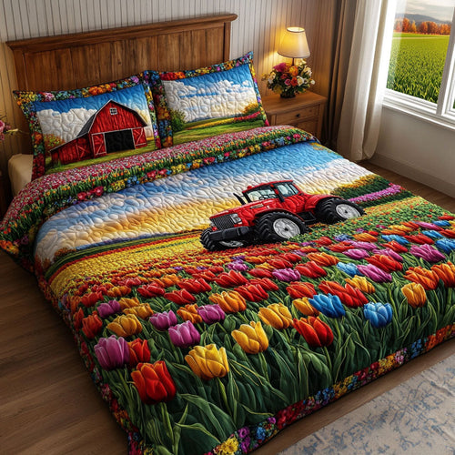 Farm Tranquility 3-Piece Quilted Bedding Set NCU0NT6631