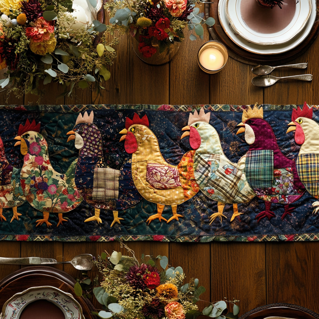 Farmhouse Charm Quilted Table Runner NCU0VH2815