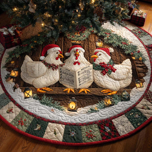 Farmhouse Christmas Gathering Quilted Tree Skirt NCU0XD1990