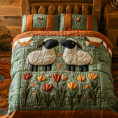 Farmhouse Cozy 3-Piece Quilted Bedding Set NCU0VH3654