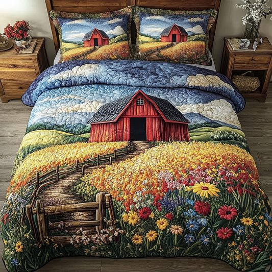 Farmhouse Dreams 3-Piece Quilted Bedding Set NCU0VH3812