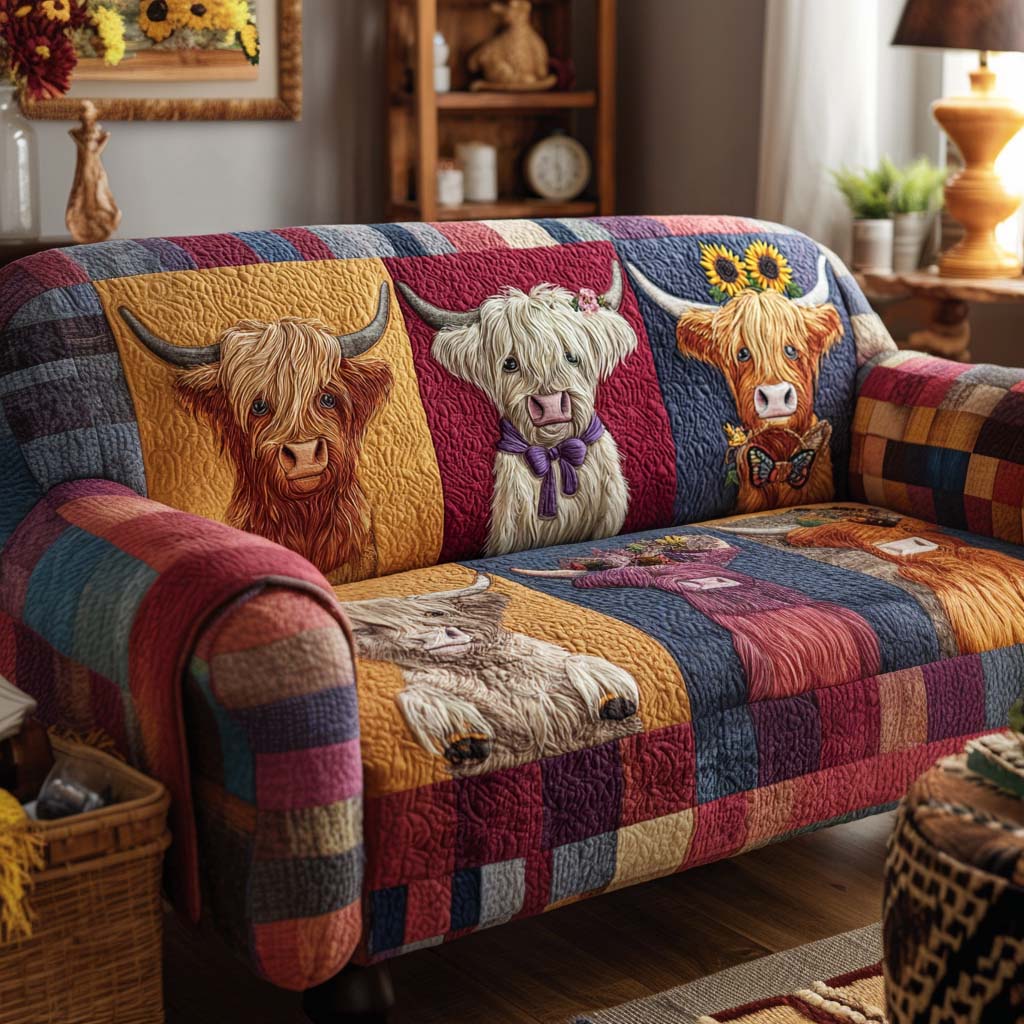 Farmhouse Harmony Quilted Sofa Cover NCU0NT12256