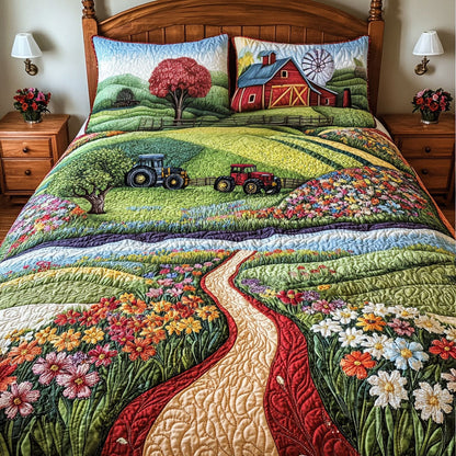 Farmland Glory 3-Piece Quilted Bedding Set NCU0PT6795