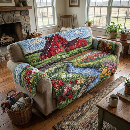 Farmstead Forever Quilted Sofa Cover NCU0PT11398