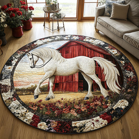 Farmstead Rider Quilted Round Mat NCU0PT6616