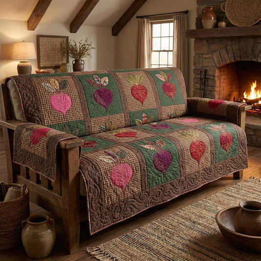 Farmstead Roots Quilted Sofa Cover NCU0DV9330