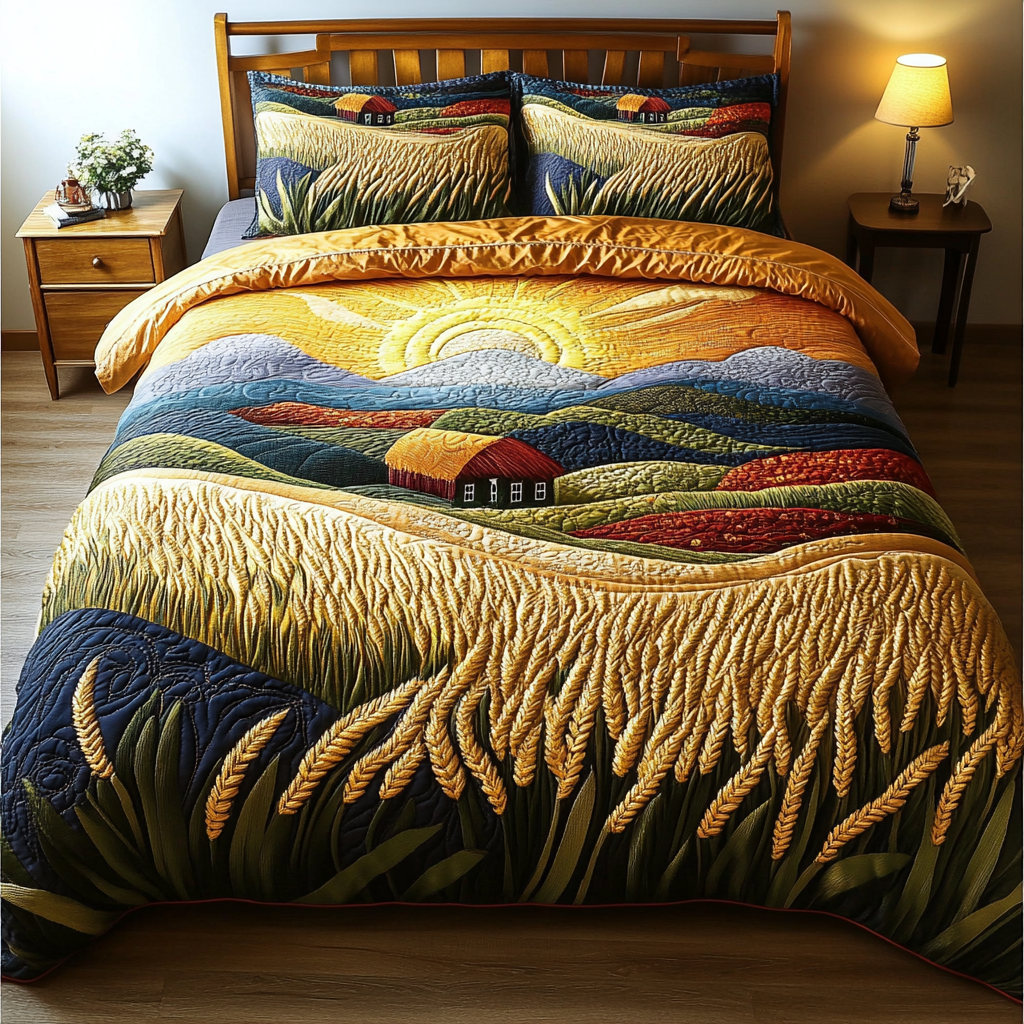 Farmview Serenity 3-Piece Quilted Bedding Set NCU0DK6645
