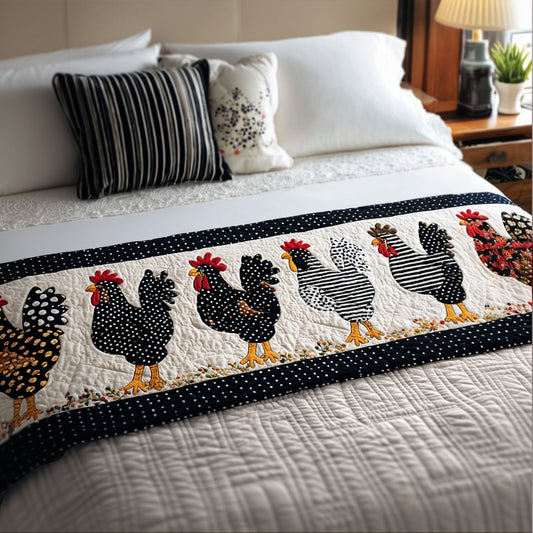 Farmyard Fowl Quilted Bed Runner NCU0PT8065