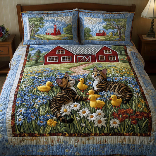 Farmyard Friends 3-Piece Quilted Bedding Set NCU0NT5436