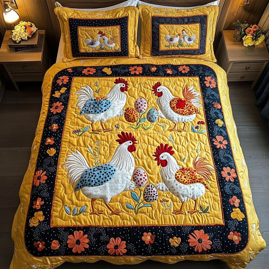 Farmyard Trio 3-Piece Quilted Bedding Set NCU0NT3530