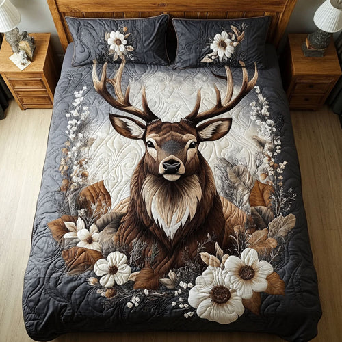 Fawn and Flora Dreams 3-Piece Quilted Bedding Set NCU0PT3742