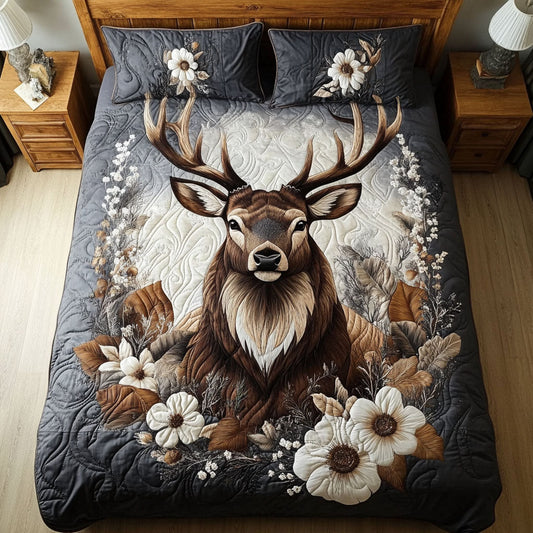 Fawn and Flora Dreams 3-Piece Quilted Bedding Set NCU0PT3742