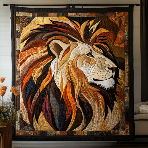 Fearless Lion Quilted Blanket NCU0DK8405
