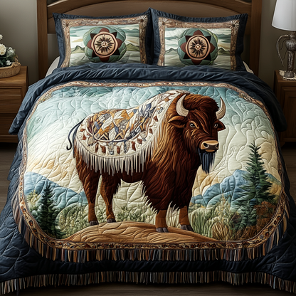 Feather Aura 3-Piece Quilted Bedding Set NCU0VH1993