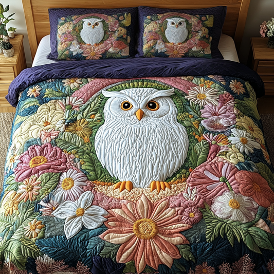 Feather Bloom 3-Piece Quilted Bedding Set NCU0VH2528