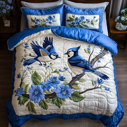 Feather Bloom 3-Piece Quilted Bedding Set NCU0VH4266