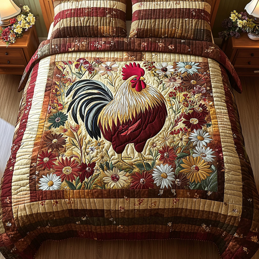Feather Field 3-Piece Quilted Bedding Set NCU0VH5130