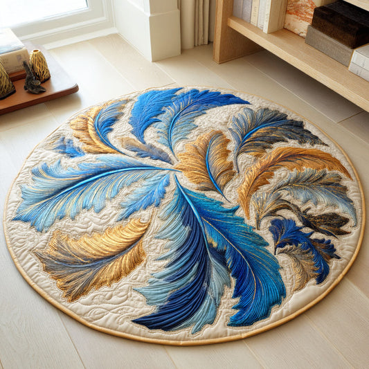 Feather Flame Quilted Round Mat NCU0TD448