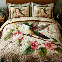 Feather Garden 3-Piece Quilted Bedding Set NCU0VH4917