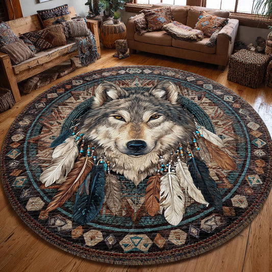 Feather Guard Quilted Round Mat NCU0TV074