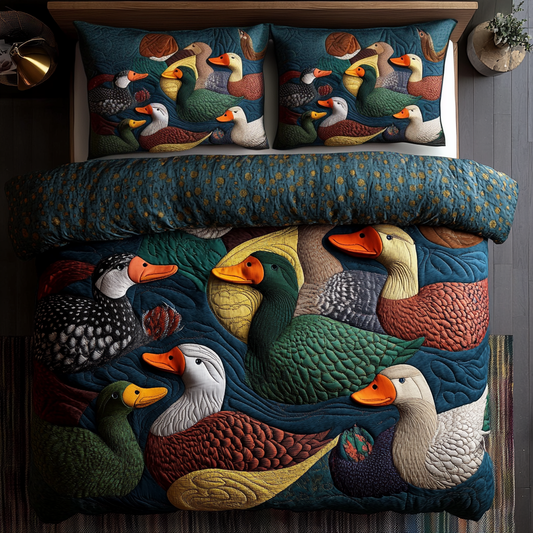 Feather Haven 3-Piece Quilted Bedding Set NCU0VH2293