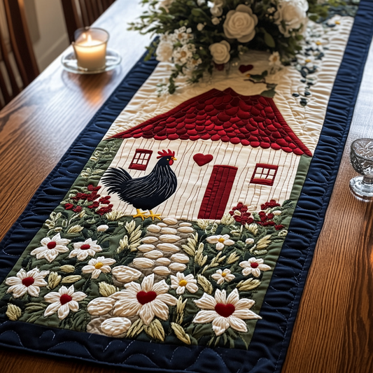 Feather Path Quilted Table Runner NCU0VH5168