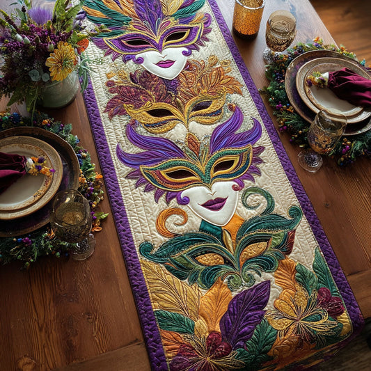 Feather Royale Quilted Table Runner NCU0PT10966