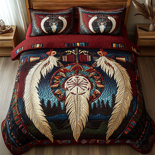 Feather Trapper 3-Piece Quilted Bedding Set NCU0PT7383