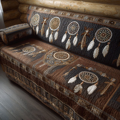 Feather and Earth Quilted Sofa Cover NCU0PT11196