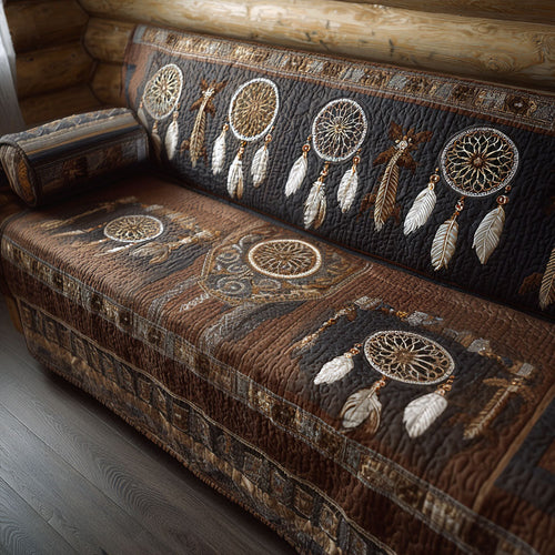 Feather and Earth Quilted Sofa Cover NCU0PT11196