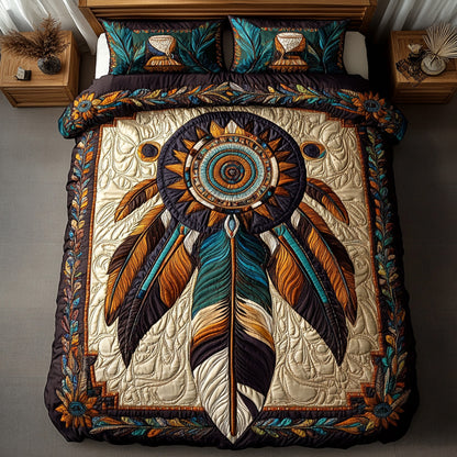 Dreamcatcher 3-Piece Quilted Bedding Set NCU0VT86