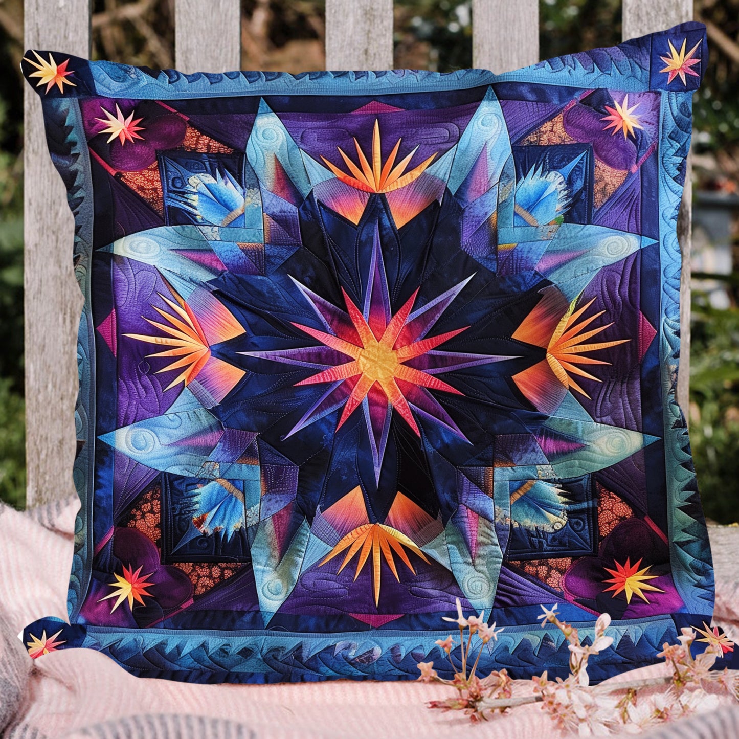 Feathered Night Sky Quilted Pillow Case NCU0TH1416