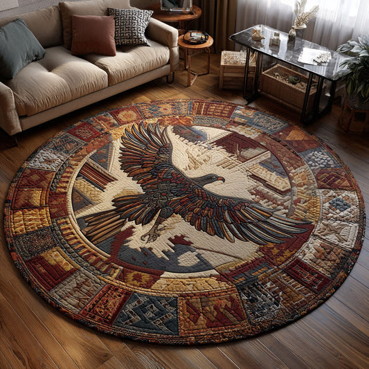 Feathered Balance Quilted Round Mat NCU0PT7437