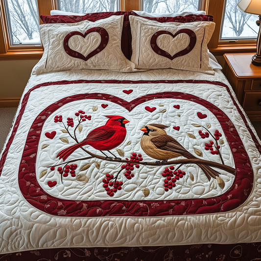 Feathered Bond 3-Piece Quilted Bedding Set NCU0DV2436